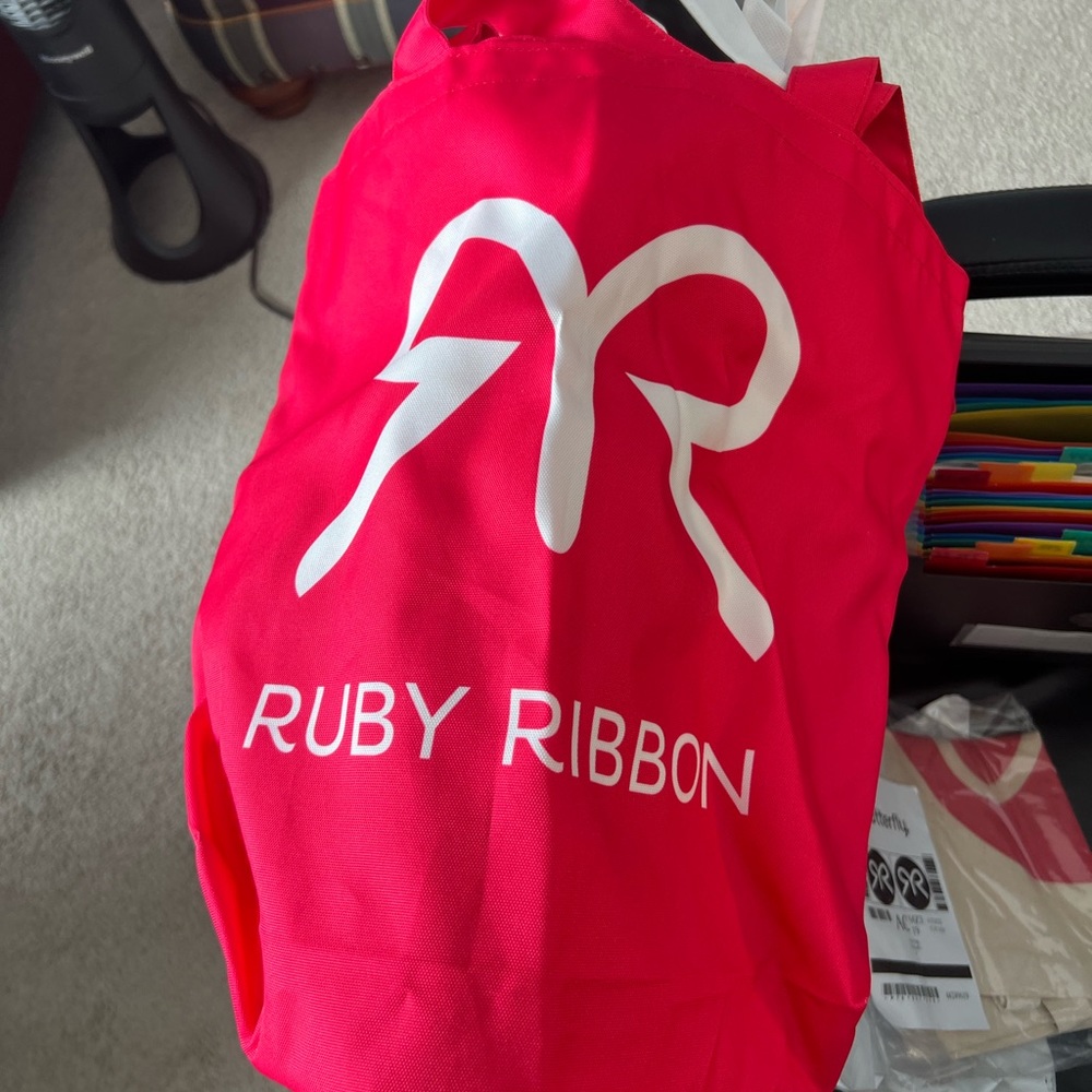 Ruby Ribbon Canvas Bags - image 2